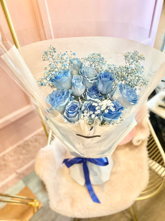 Fresh Baby Blue Roses 🩵